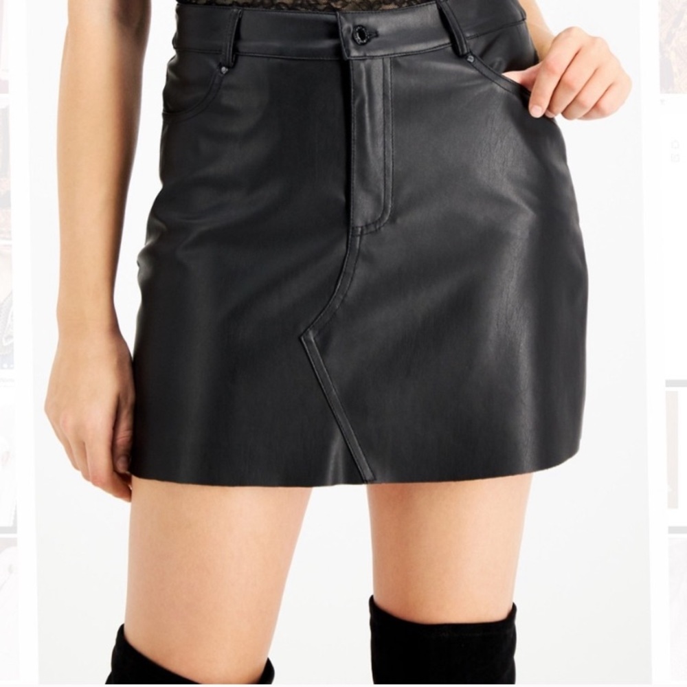 GUESS GRAZIELLA FAUX LEATHER SKIRT LARGE